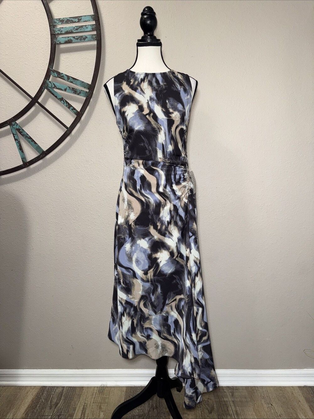 Luxely Dress 2 NWT $188 Multicolor Sleeveless Asymmetrical Hem